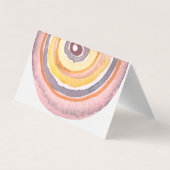 Waterverf Circles Abstract Minimalist Dank u Visitekaartje (Achterkant)