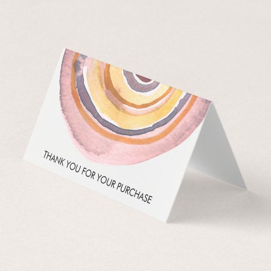Waterverf Circles Abstract Minimalist Dank u Visitekaartje (Voorkant)