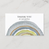 Waterverf Circles Abstract Minimalistisch Handgema Visitekaartje (Voorkant)