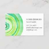 Waterverf Circles Abstract Minimalistisch Handgema Visitekaartje (Achterkant)