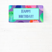 Waterverf Circles Birthday Spandoek (Insitu)