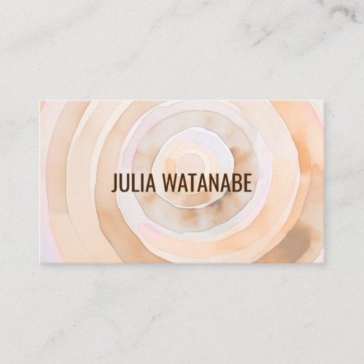 Waterverf Circles QR Code Social Media Modern Visitekaartje (Voorkant)