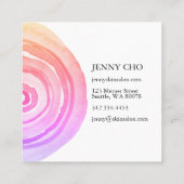 Waterverf Circles Ring Abstract minimalistisch roz Kortingskaartje (Achterkant)