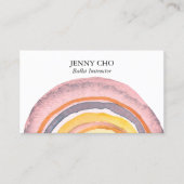 Waterverf Circles Rings Abstract minimalistisch wa Visitekaartje (Voorkant)