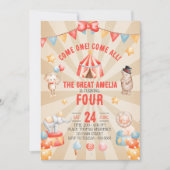 Waterverf Circus Animals Kaart (Voorkant)