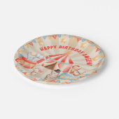 Waterverf Circus Animals Papieren Bordje (Gekanteld)