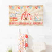 Waterverf Circus Animals Spandoek (Insitu)