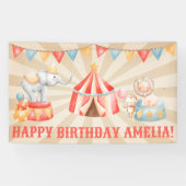 Waterverf Circus Animals Spandoek (Horizontaal)
