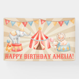Waterverf Circus Animals Spandoek