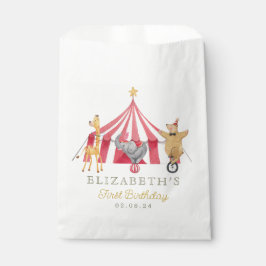 Waterverf Circus Carnaval Baby shower Bedankzakje