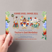 Waterverf Circus Carnival Train Kinderen van 12 se Acryl Uitnodigingen (Insitu (Draagbaar))