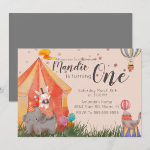 Waterverf Circus  County Fair Carnival Kaart