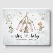 Waterverf Circus Dieren Baby shower Gastenboek (Voorkant)