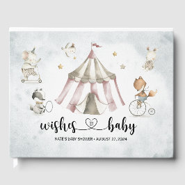 Waterverf Circus Dieren Baby shower Gastenboek