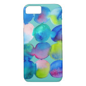 Waterverf cirkelpatroon abstracte, koele kleur Case-Mate iPhone case (Achterkant)