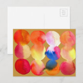 Waterverf cirkelpatroon abstracte warme kleur briefkaart (Voorkant / Achterkant)