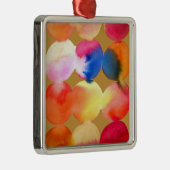 Waterverf cirkelpatroon abstracte warme kleur metalen ornament (Rechts)