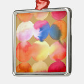 Waterverf cirkelpatroon abstracte warme kleur metalen ornament (Links)