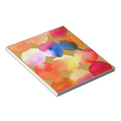 Waterverf cirkelpatroon abstracte warme kleur notitieblok (Schuin)