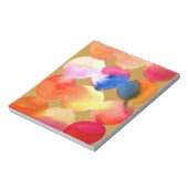Waterverf cirkelpatroon abstracte warme kleur notitieblok (Linkerzijde)