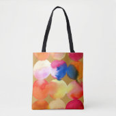 Waterverf cirkelpatroon abstracte warme kleur tote bag (Voorkant)