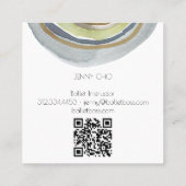 Waterverf cirkels Abstract minimalistisch neutraal Vierkante Visitekaartje (Achterkant)