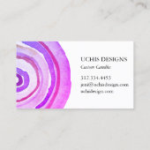 Waterverf cirkels Abstracte minimalistische handve Visitekaartje (Achterkant)