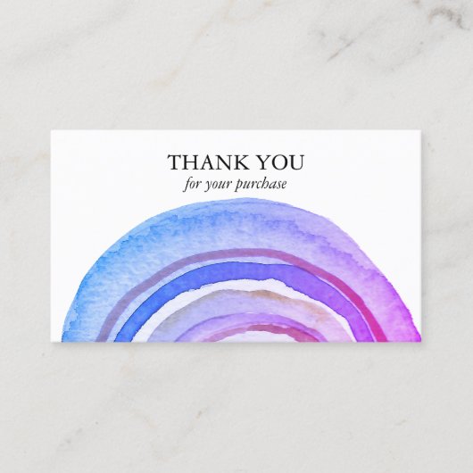 Waterverf cirkels Abstracte minimalistische handve Visitekaartje (Voorkant)