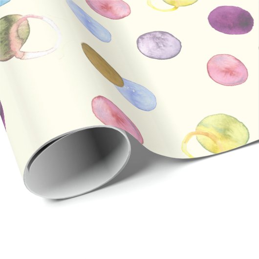 Waterverf cirkels cadeaupapier (Rol Hoek)