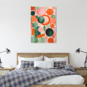 Waterverf cirkels canvas afdruk (Insitu (Slaapkamer))