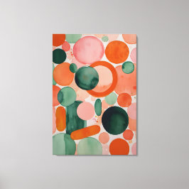 Waterverf cirkels canvas afdruk