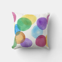 Waterverf cirkels kussen