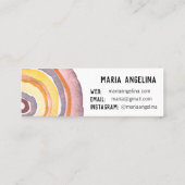 Waterverf cirkels Neutrale Ringen Abstract Warm Mini Visitekaartje (Achterkant)