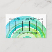 Waterverf cirkels Ring Abstract minimalistisch gro Klantenkaartje (Voorkant)