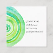 Waterverf cirkels Ring Abstract minimalistisch gro Vierkante Visitekaartje (Achterkant)