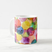 Waterverf cirkels stijl keramische nieuwheid koffiemok (Voorkant links)