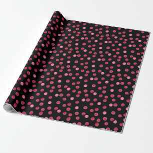Waterverf cirkels zwart achtergrond patroon cadeaupapier