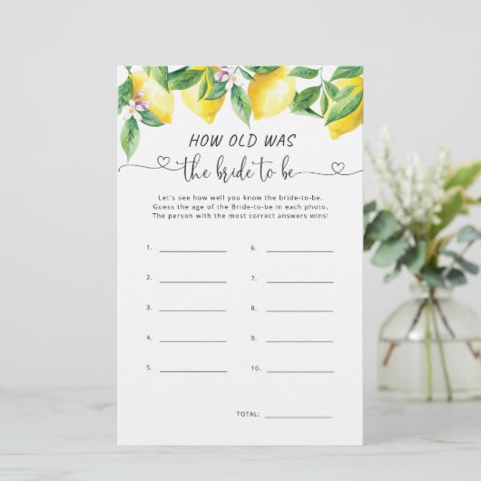 Waterverf citon Hoe oud was de bruid om mee te spe (Staand voorkant)