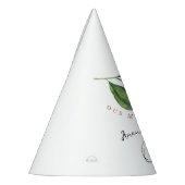 Waterverf citroen 1e verjaardagsfeestje feesthoedjes (Links)