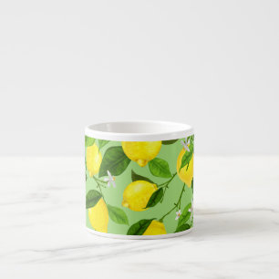 Waterverf citroen 3 espresso kop