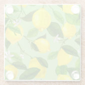 Waterverf citroen 3 glazen onderzetter (Achterkant)