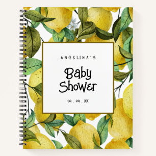 Waterverf Citroen Baby shower Geschenklijst Notiti Notitieboek