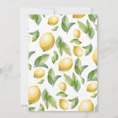 Waterverf citroen Baby shower Kaart (Achterkant)