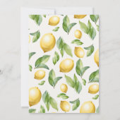 Waterverf citroen Baby shower Kaart (Achterkant)