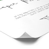 Waterverf citroen baby shower Luierloterij Poster (Hoek)