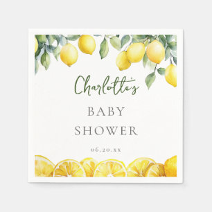 Waterverf Citroen Baby Shower Servet