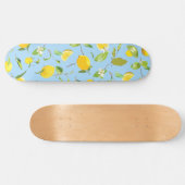 Waterverf Citroen & Bladeren 3 Persoonlijk Skateboard (Horizontaal)