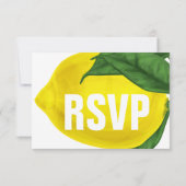 Waterverf Citroen & bladeren | RSVP Kaart (Achterkant)