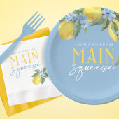 Waterverf Citroen Blauwe Main Squeeze Persoonlijk Papieren Bordje