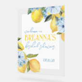 Waterverf Citroen & Bloem Acryl Welkom Bord (Hoek)